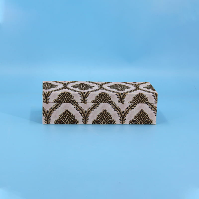 ขายส่งกล่องเครื่องประดับฝังเรซินคุณภาพสูงรูปสี่เหลี่ยมผืนผ้า