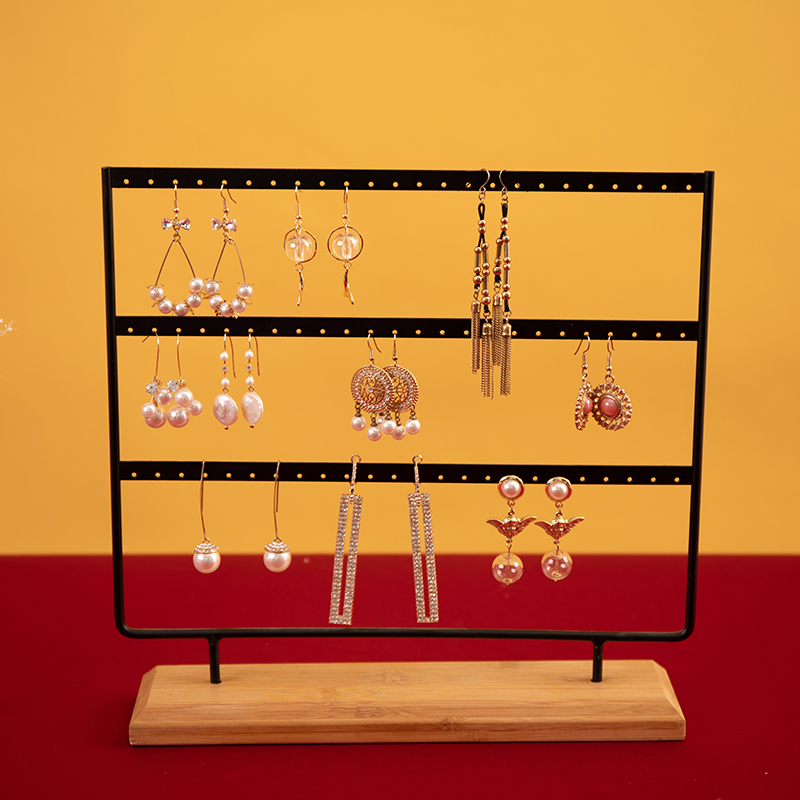 กำหนดเองเครื่องประดับยืนออแกไนเซอร์สร้อยคอโลหะออแกไนเซอร์แสดงเครื่องประดับ